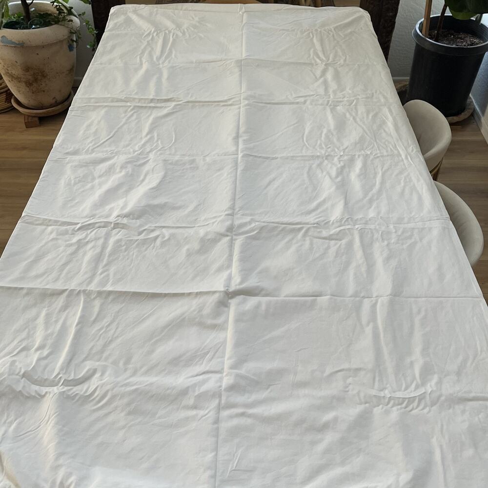 Brooklinen 100% Cotton Queen Duvet Cover White With Button Closure